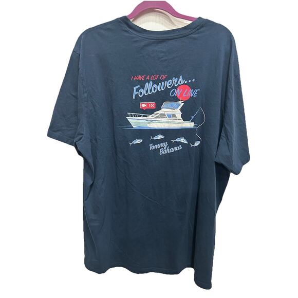 Tommy Bahama Tshirt Men's 2XL Short Sleeve Blue I have a lot of followers online - Picture 1 of 10